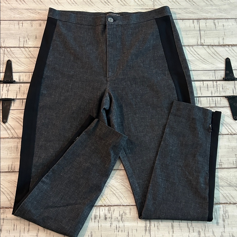 Banana Republic Sloan High Rise Tuxedo Gray Skinny Pants Size 10